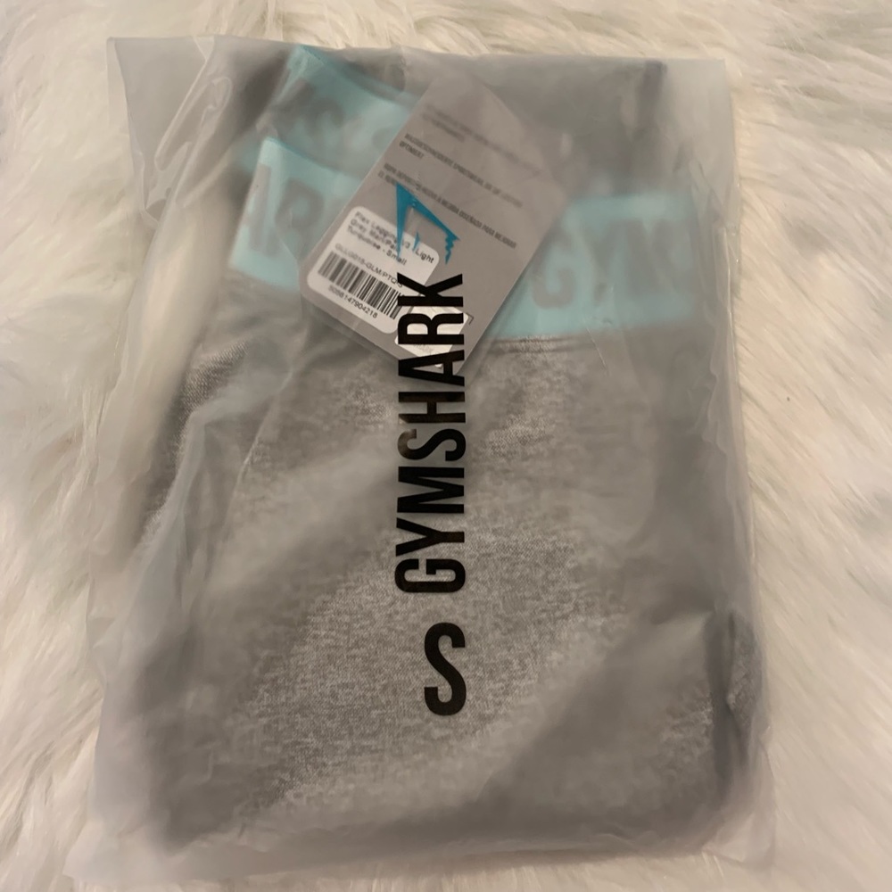 Nwt gymshark flex legging light grey turquoise S - Picture 3 of 6